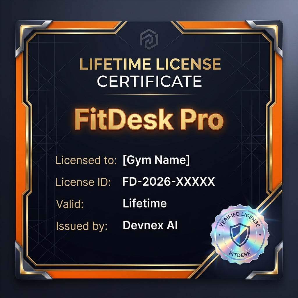 FitDex Digital License Certificate
